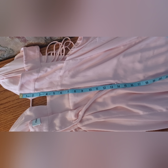 Fame & Partners x Free People 12 Megan Side Cutout Maxi Dress Gown Blush Pink - Picture 15 of 16